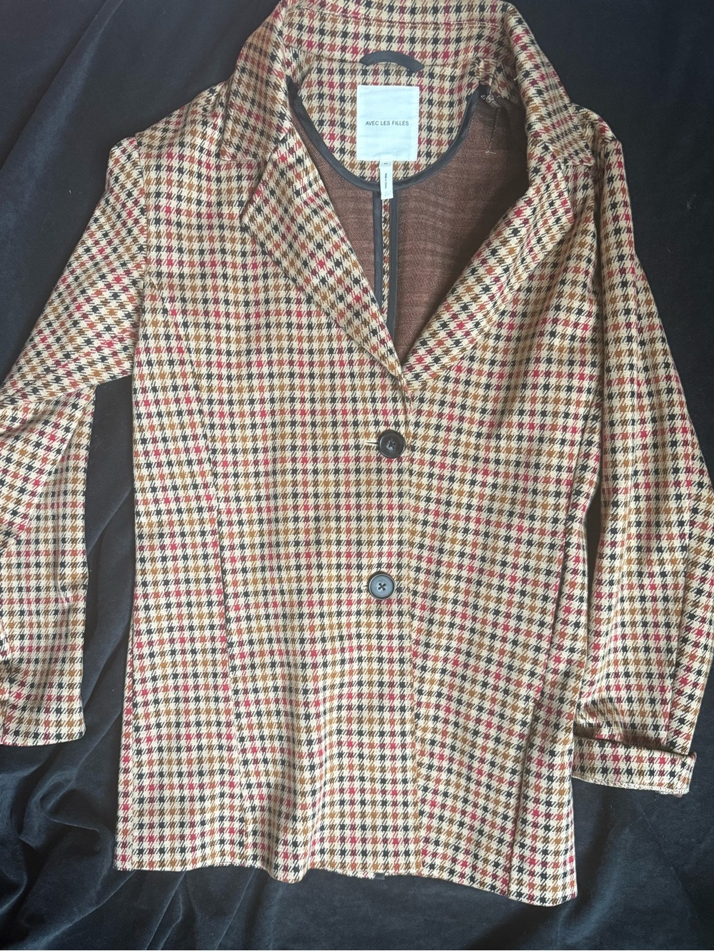 Avec Les Filles Women's Houndstooth Coat